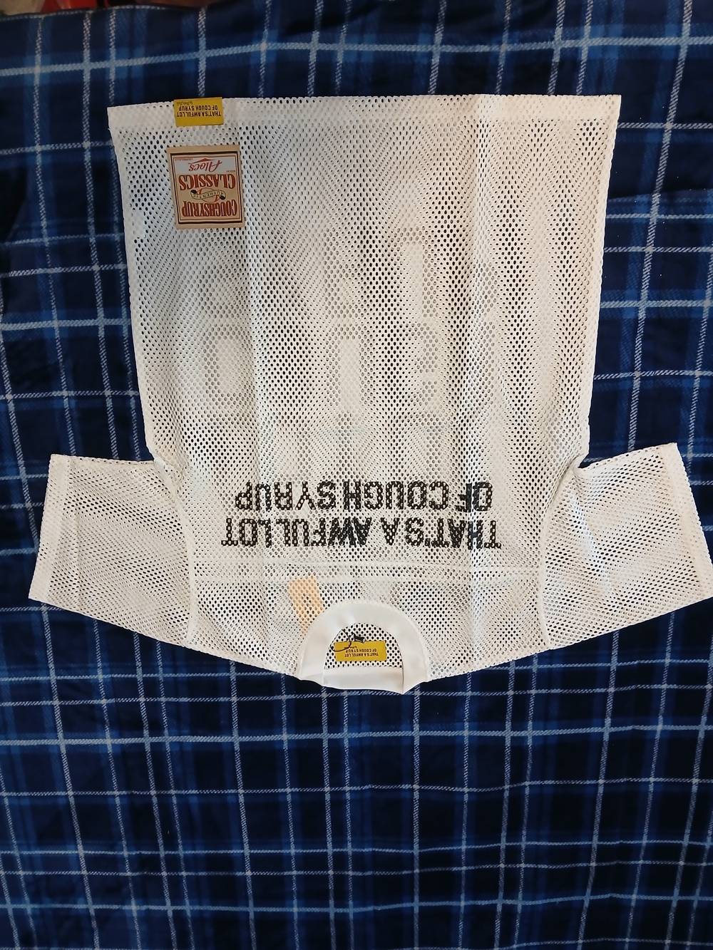 Awful Lot Of Cough Syrup White Mesh Jersey
